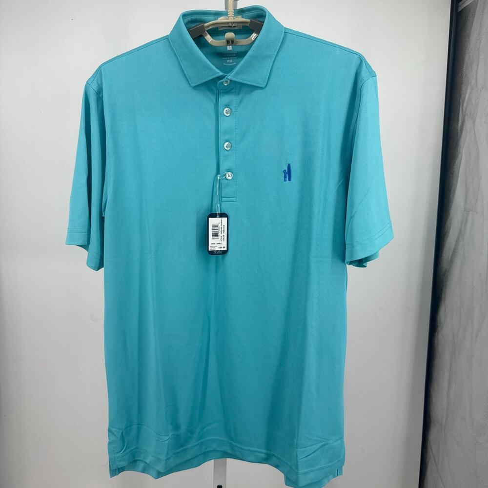 Johnnie O Hangin Out Fairway Polo Shirt Mens S Peacock UPF 50 Golf Walking Sport